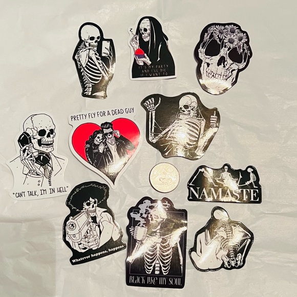 Price of Vanity Skeleton Spooky Scary Creepy Cool Sticker - Picture 6 of 6